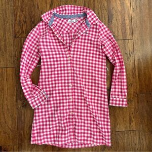 Vineyard Vines Pink and White Plaid Kids Button Down Shirt